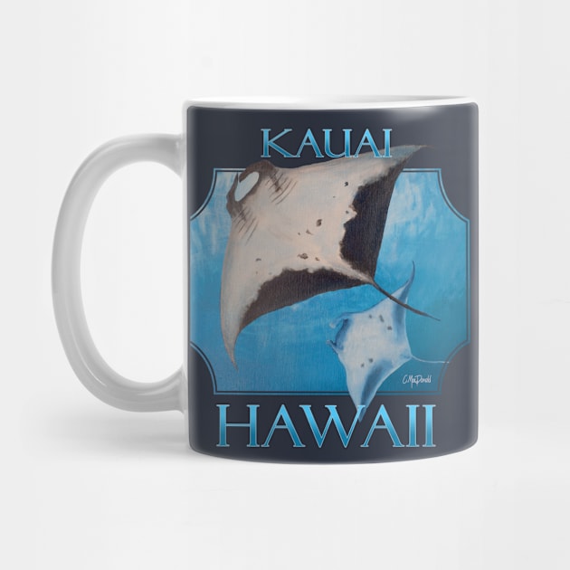 Kauai Hawaii Manta Rays Sea Rays Ocean by CMacDonaldArt